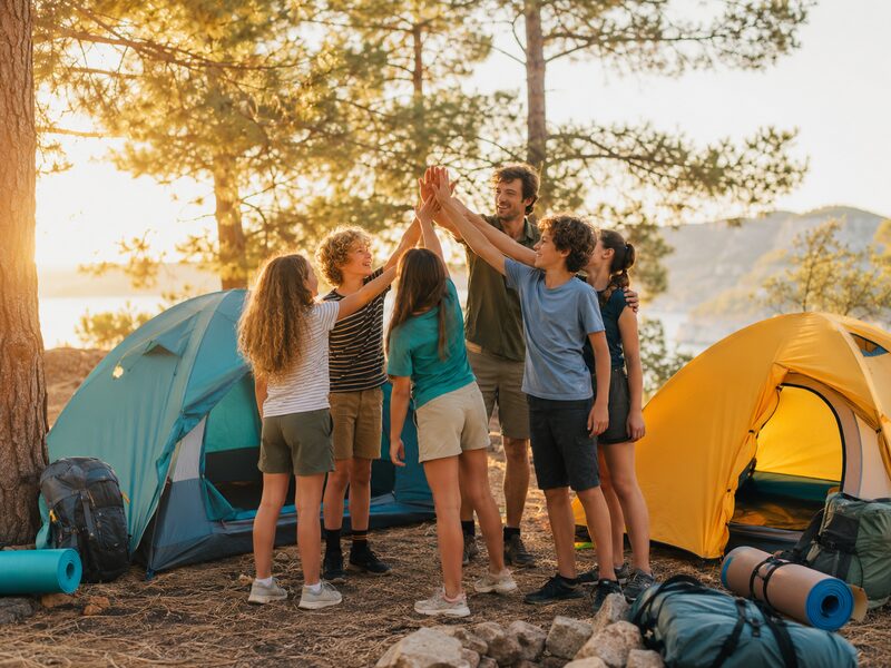 Camp sous tente